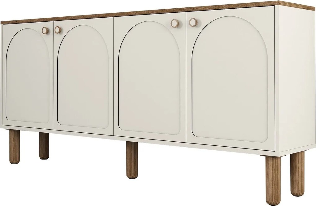 Aparador "Bianco" - Creme - 180x84x35cm - Design Moderno