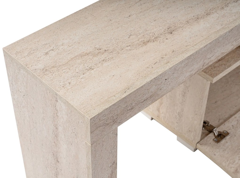 Móvel de TV "Enclave" - 180x50x31,3 cm - Design Moderno - Travertino