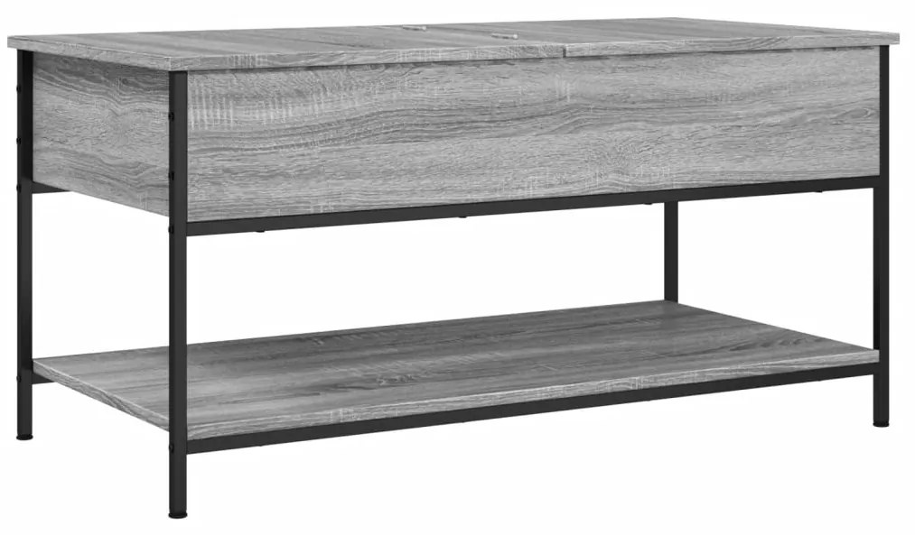 Mesa de centro 100x50x50cm deriv. madeira/metal cinzento sonoma