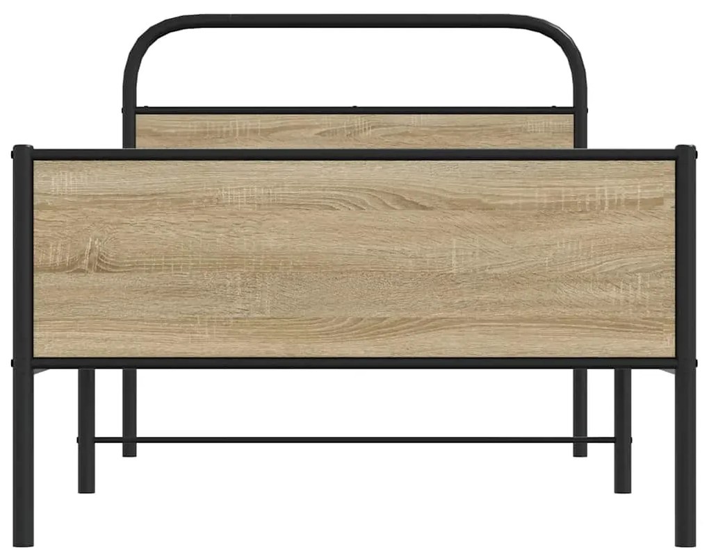 Estrutura cama s/ colchão derivados de madeira carvalho sonoma