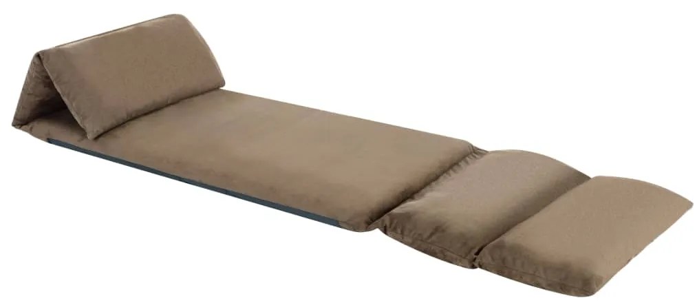 Colchão dobrável microfibra cinzento-acastanhado