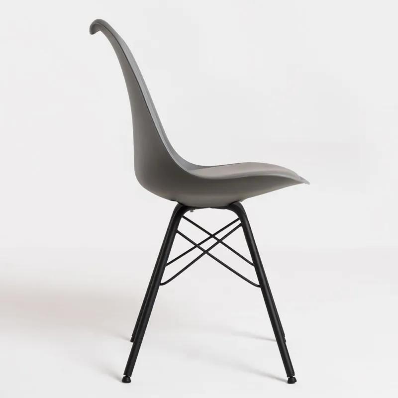 Cadeira Tilsen Metalizada - Cinza escuro