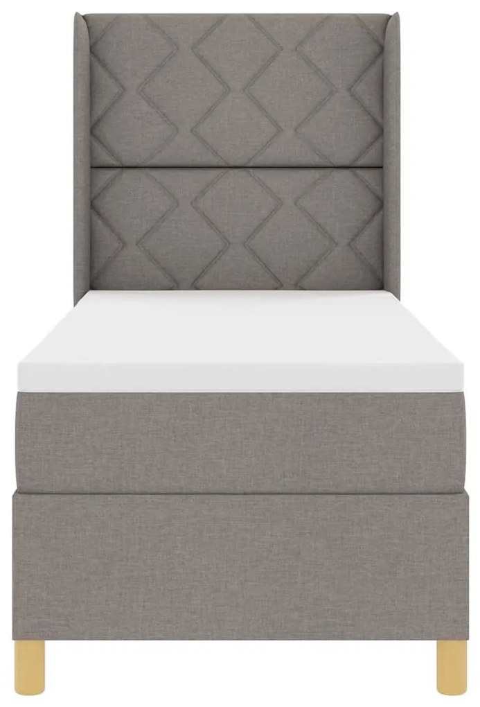 Cama com Colchão e LED vidaXL Taupe 80x200 cm Tecido