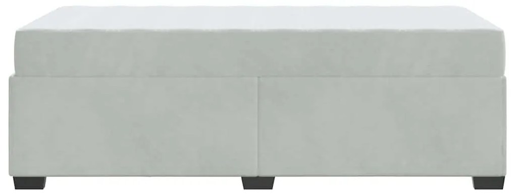 Estrutura de cama com colchão Cinzento-claro 90 x 190 cm Veludo