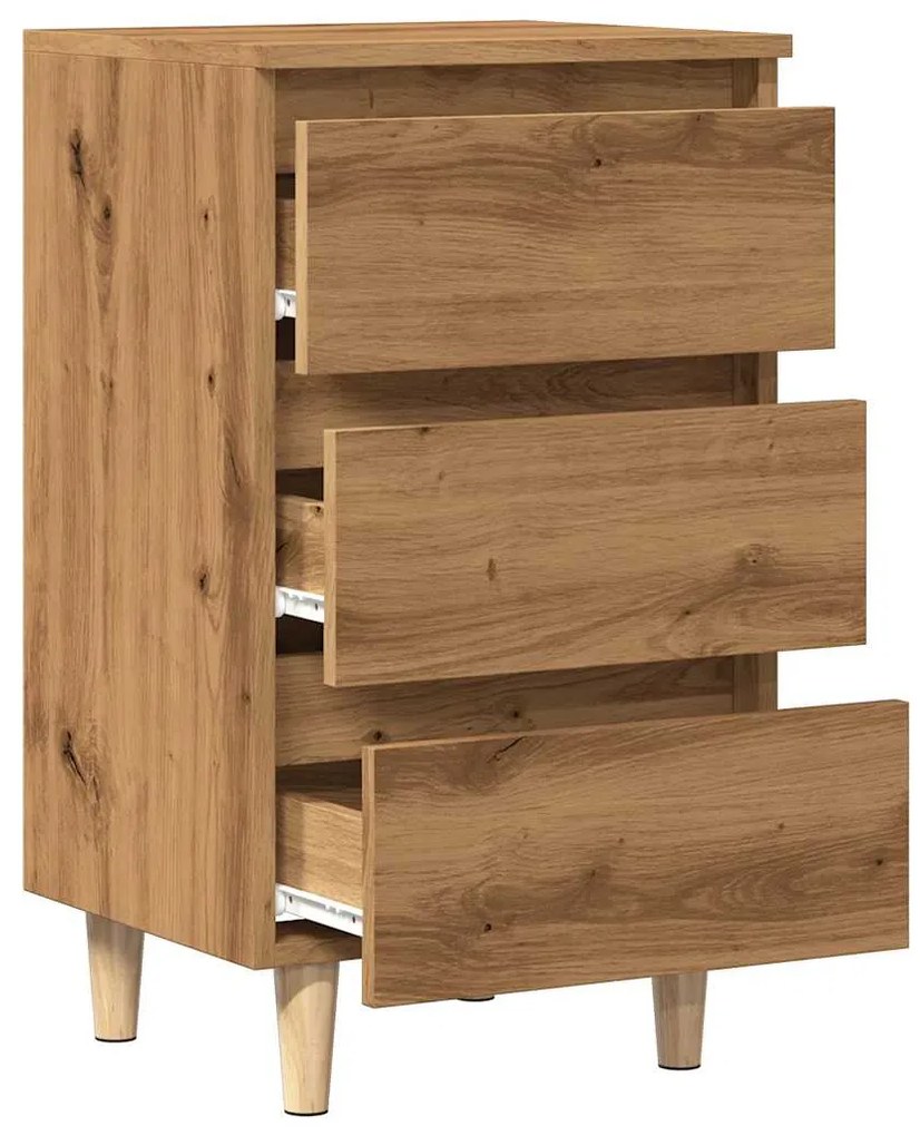 Mesa cabeceira 40x35x69 cm derivados madeira carvalho artisiano