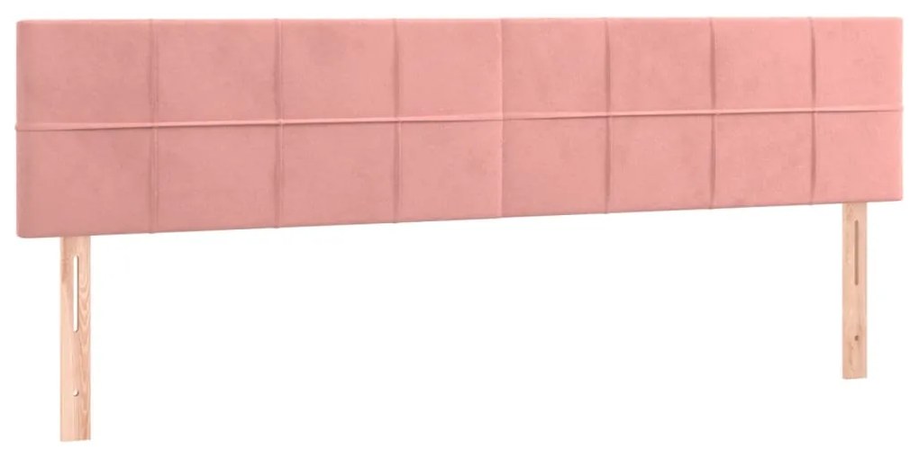 Estrutura de cama com colchão 120x190 cm veludo rosa