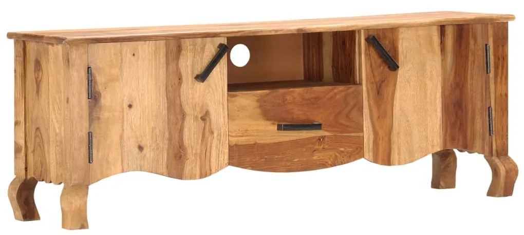 vidaXL Móvel de TV 115x30x42 cm madeira maciça