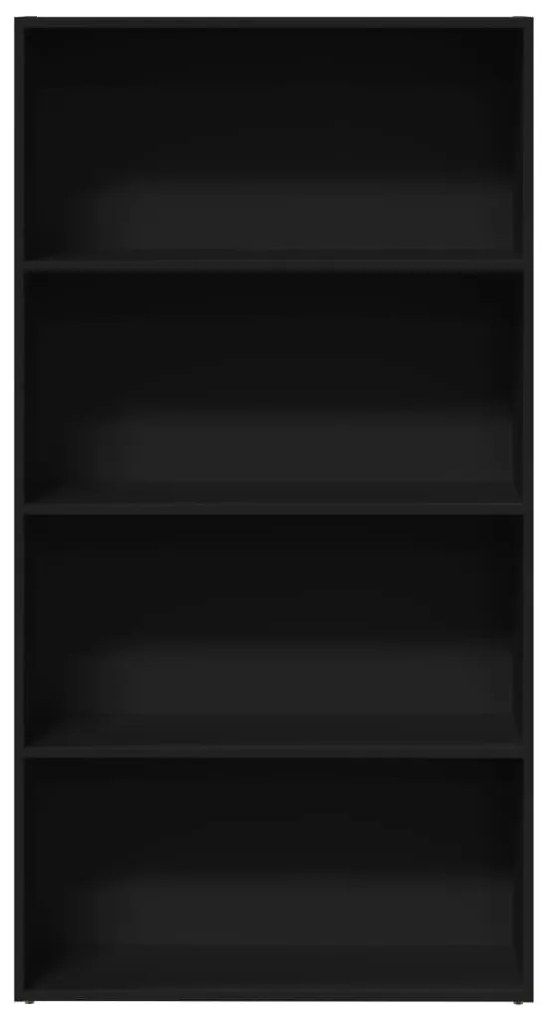Estante 80x30x152 cm derivados de madeira preto