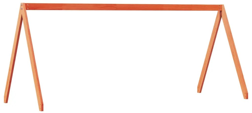 Beliche com telhado 80x200 cm pinho maciço castanho-mel