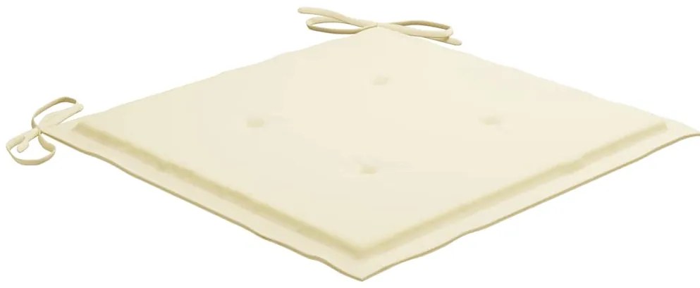 Cadeiras de jardim dobráveis c/ almofadões 4 pcs acácia maciça