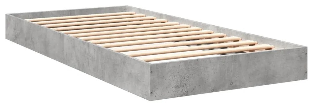 Estrutura de cama 75x190 cm derivados de madeira cinza cimento
