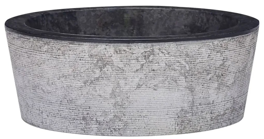 149178 vidaXL Lavatório Ø40x15 mármore preto
