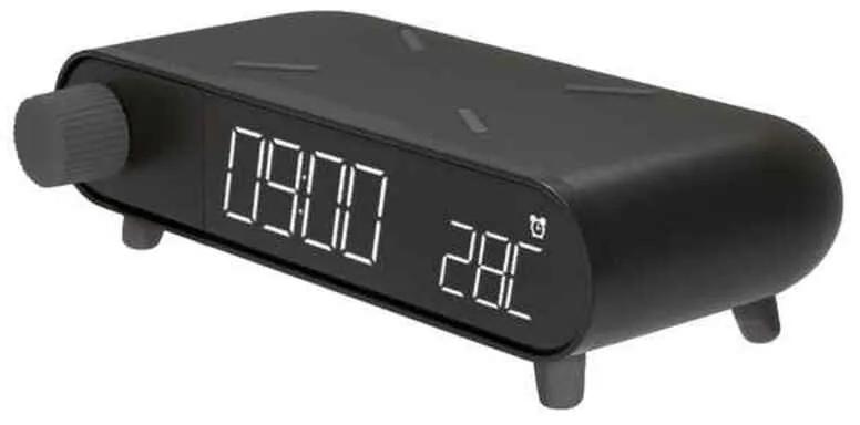 Relógio-Despertador KSIX Carga sem fios Preto