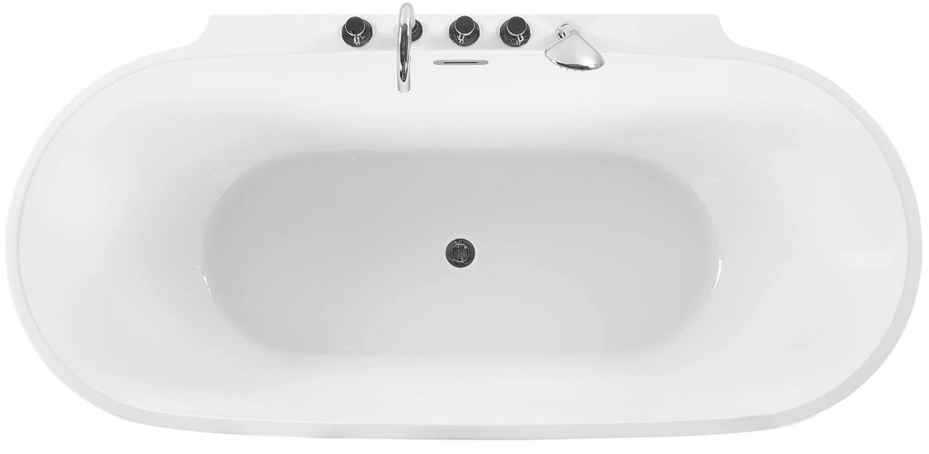 Banheira autónoma em acrílico branco 170 x 80 cm ROTSO Beliani