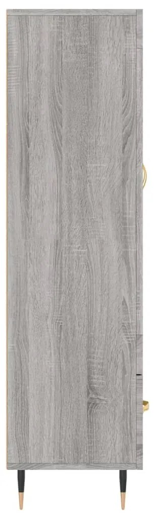 Armário alto derivados de madeira 69,5x31x115cm cinza sonoma