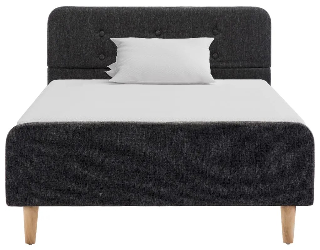 Estrutura de cama 90x200 cm serapilheira cinzento-escuro