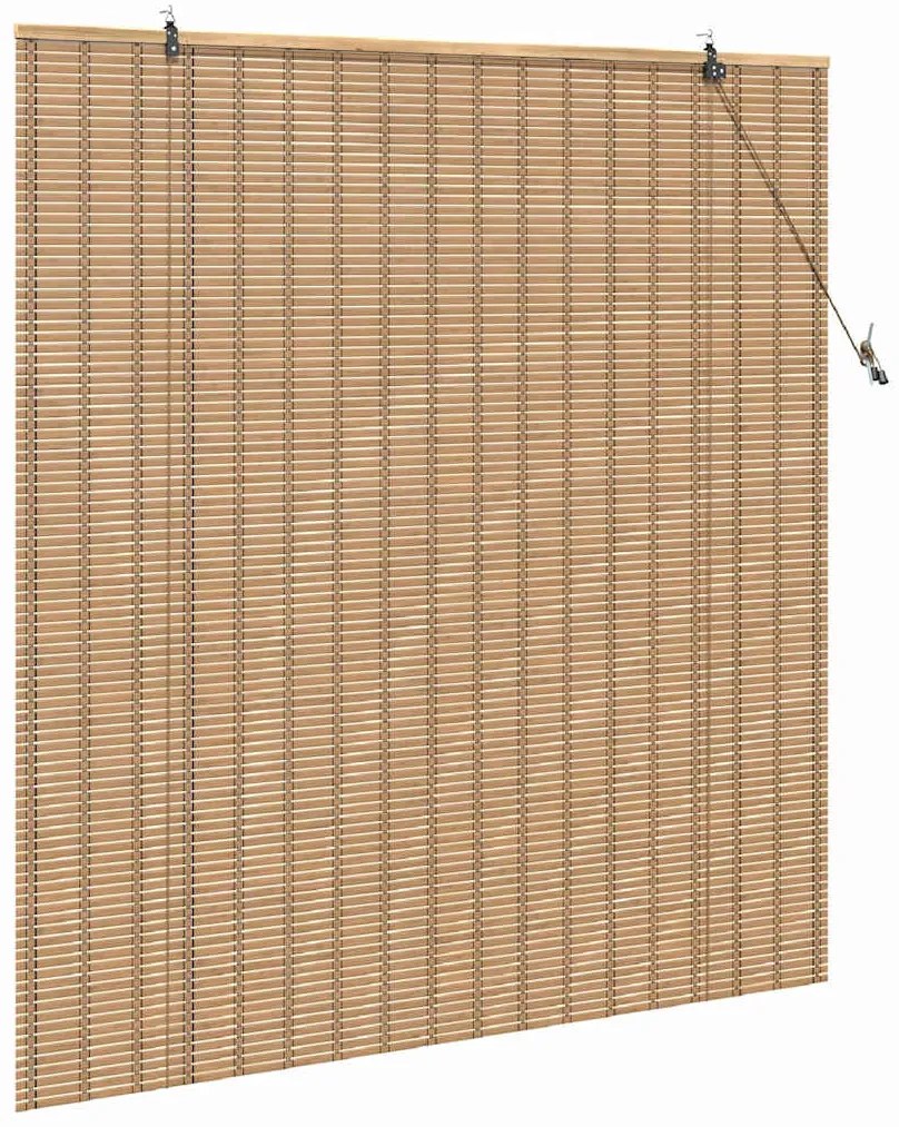 Persianas e Sombras para Janela Marrom Claro 140 x 160 cm Bambu