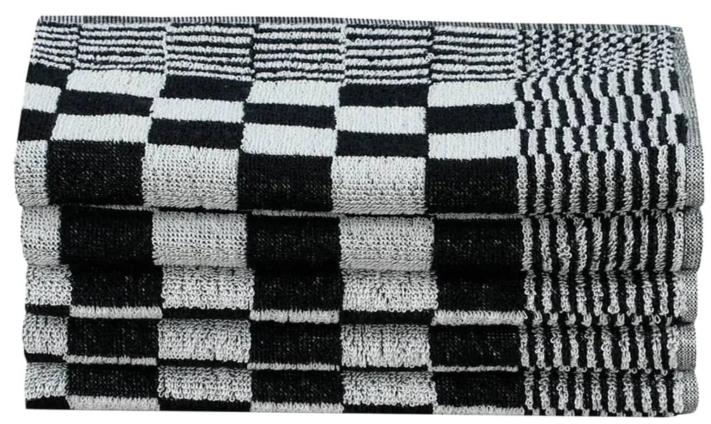 Conjunto de panos de cozinha 10 pcs algodão preto e branco