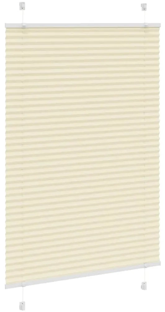 Creme Plissada Cega 90x150 cm Largura Tecido 89,4 cm Poliéster