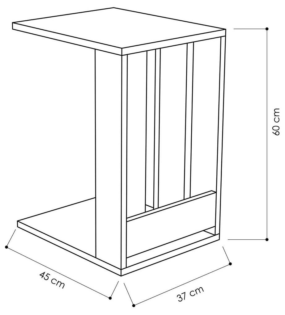 Estante City – Nogueira – 184,6 x 170 x 24,2 cm
