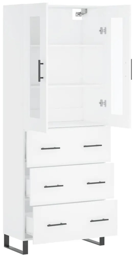 Armário alto 69,5x34x180 cm derivados de madeira branco