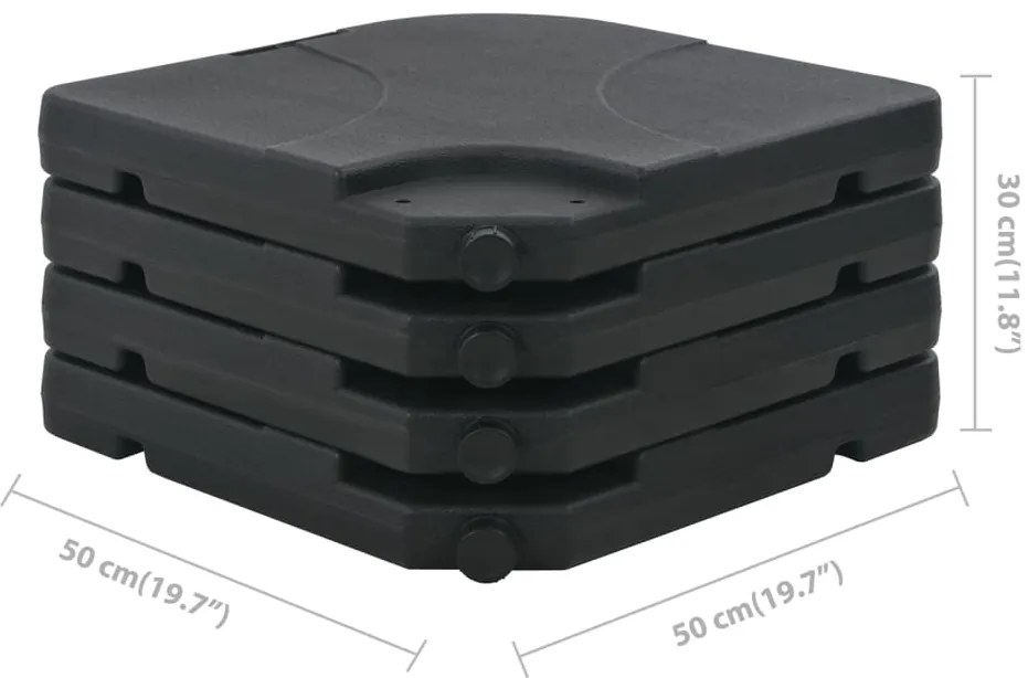Guarda-sol de jardim com base portátil antracite
