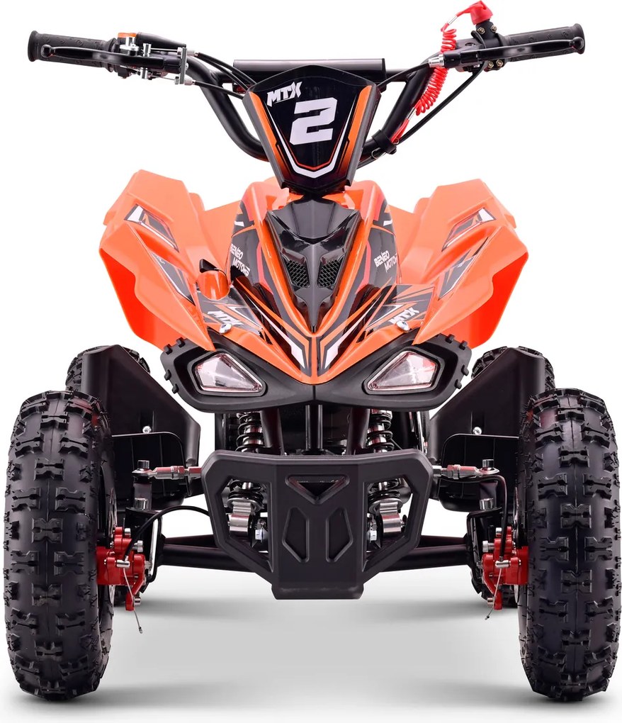 Mini Moto 4 Infantil para crianças 5 a 9 anos 50CC Beneo Motors MTX, velocidade até 40 Km/h com limitador Laranja