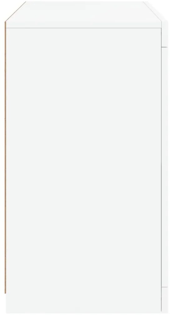 Aparador com luzes LED 60,5x37x67 cm branco