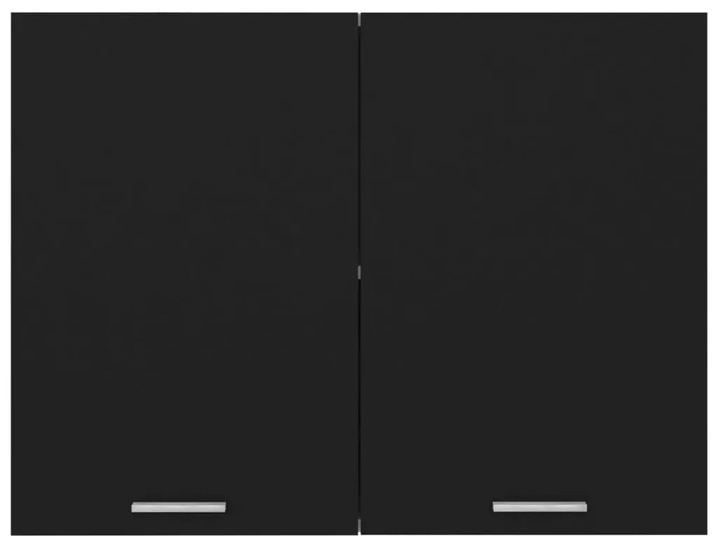 Armário de parede “Lyon” 80x31x60 cm derivados de madeira preto
