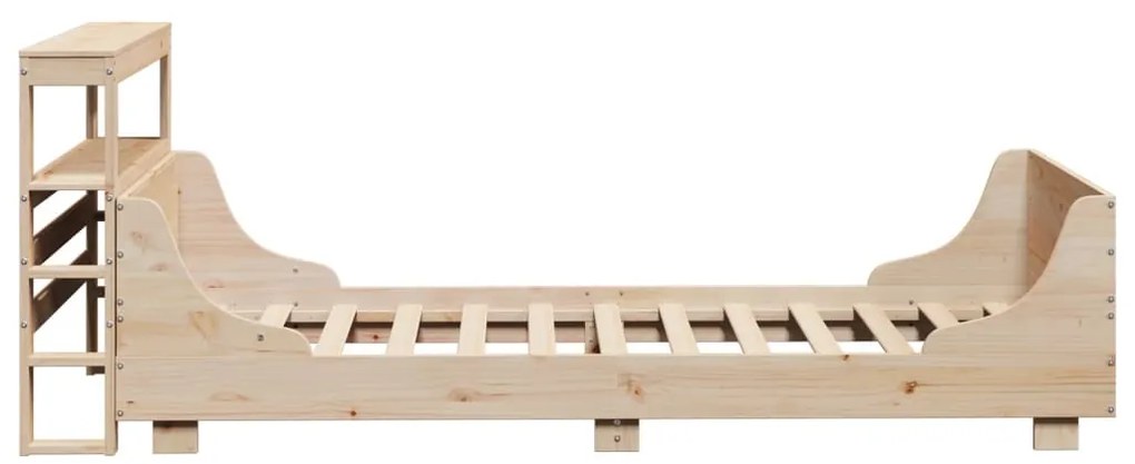 Cama sem colchão 75x190 cm madeira de pinho maciça