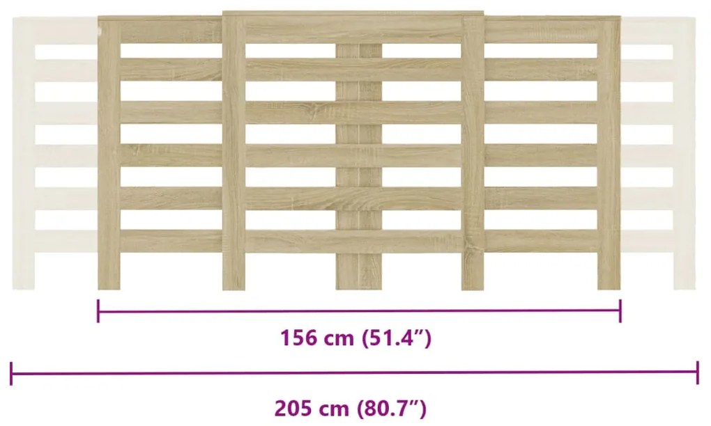 Cobertura de radiador derivados de madeira carvalho sonoma