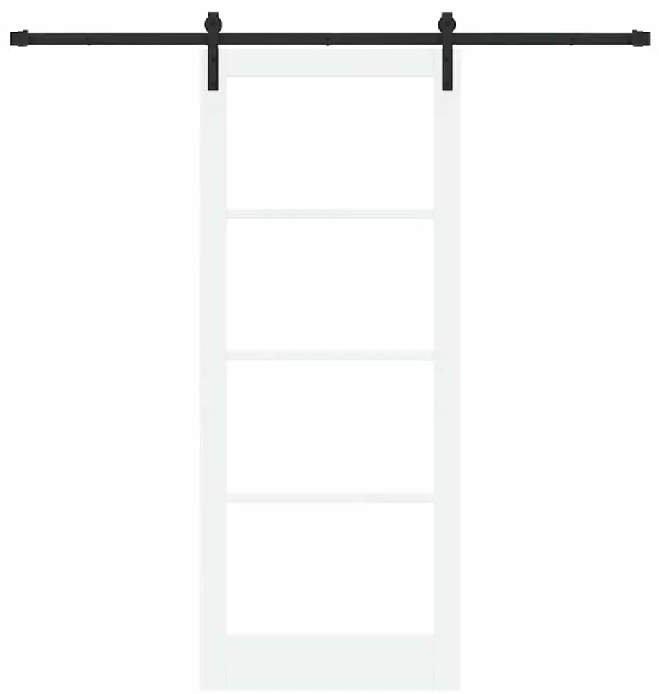 Porta Deslizante com Conjunto de Ferragens 'ORKDAL'Branca 86x211 cm