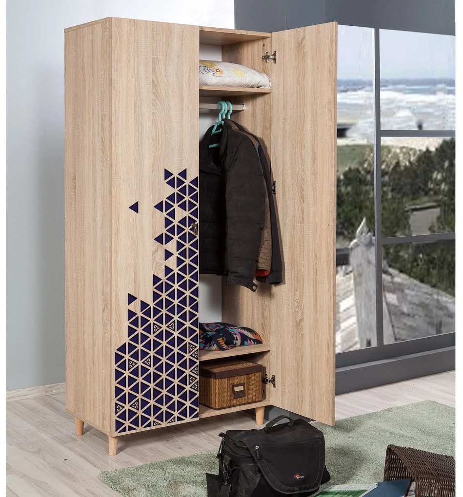 Roupeiro Stil – Carvalho Sonoma – 90x192x52 cm