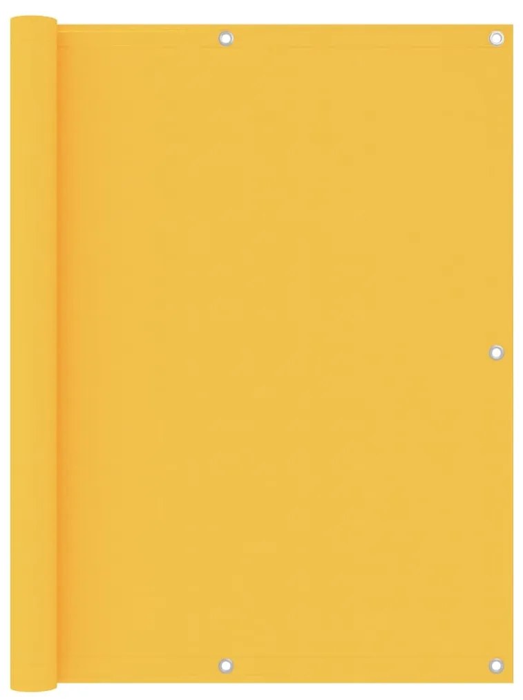 vidaXL Tela de varanda 120x500 cm tecido Oxford amarelo