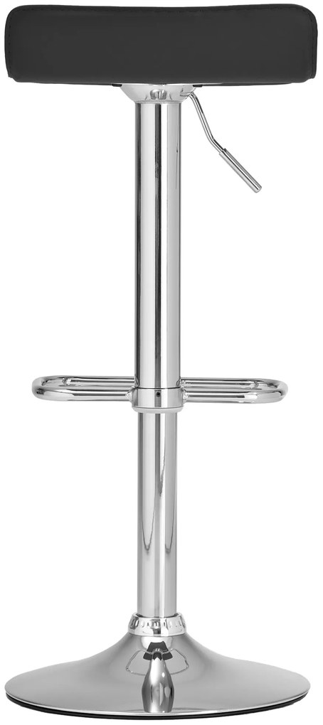 Banco de bar DYN em couro sintético 38 x 65-85 x 41 cm Preto