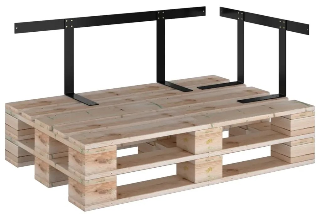 Encosto para sofá de paletes 110 cm ferro preto