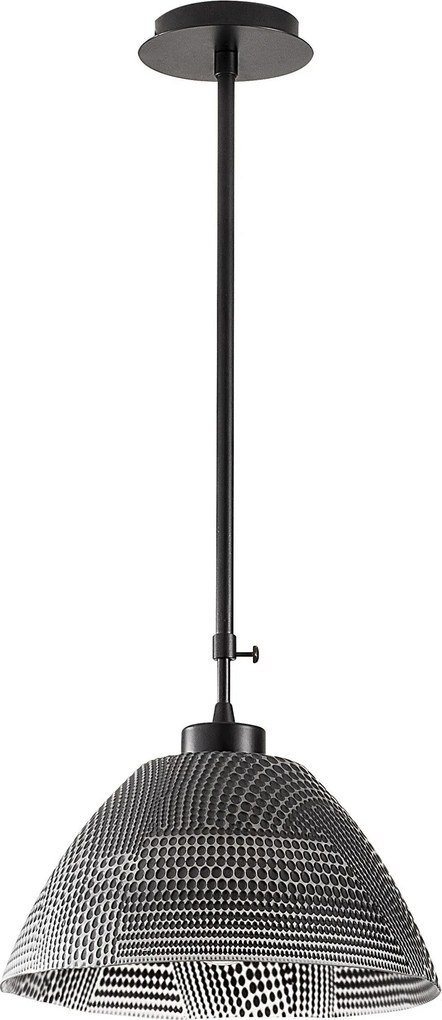 Candeeiro de Teto Bornova – Preto e Dourado – Diâmetro 30 cm, Altura 8
