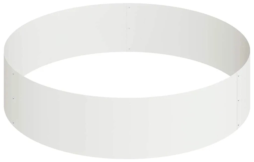 Vaso de Metal Aço/Branco Aço revestido a pó Grande Vasos