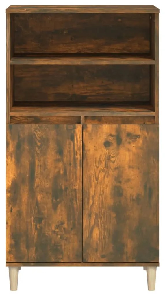 Aparador alto 60x36x110 cm derivados de madeira carvalho fumado
