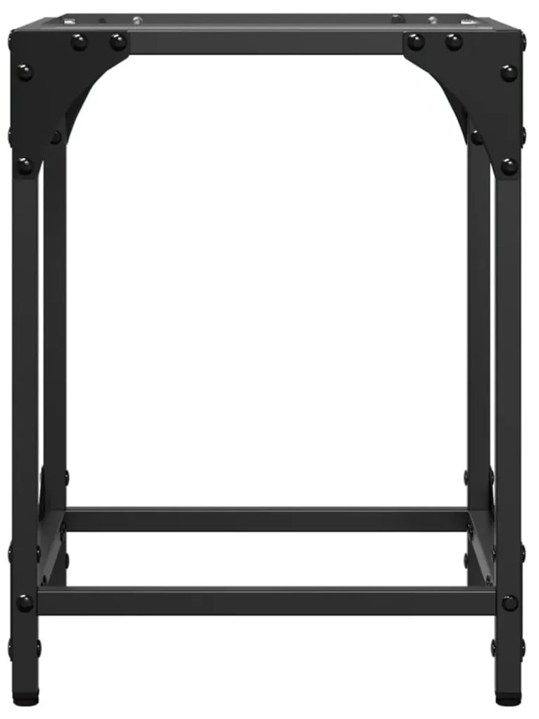 Mesa de centro c/ topo em vidro transparente 30x30x40 cm aço