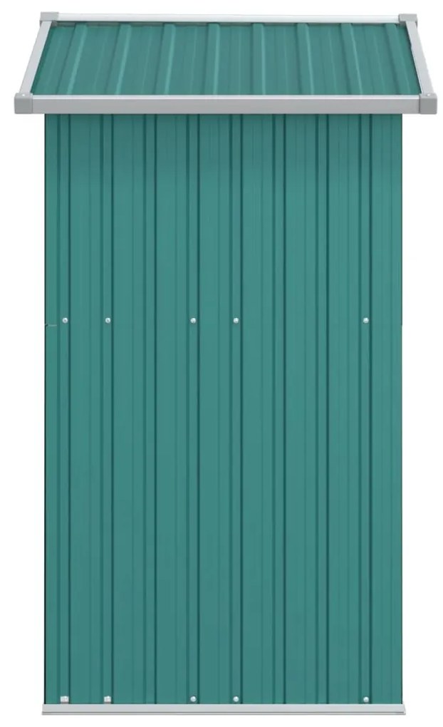 Abrigo de jardim 126x97,5x177 cm aço galvanizado verde