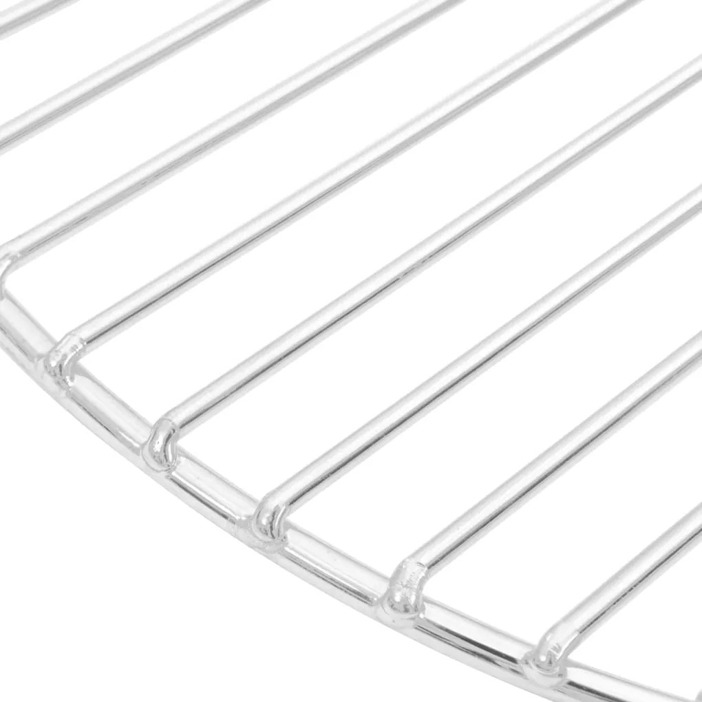 Grelha para churrasco redonda Ø37 cm aço inoxidável 304