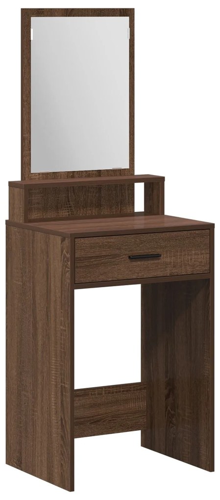 Mesa de Maquiagem vidaXL com Gavetas em Carvalho Castanho 50x41x140 cm