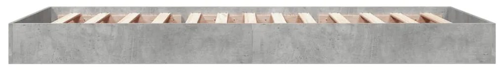 Estrutura de cama 75x190 cm derivados de madeira cinza cimento