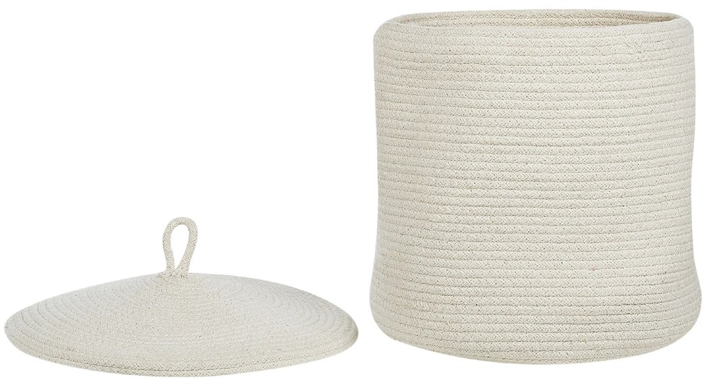 Conjunto de 2 cestos em algodão branco SILOPI Beliani