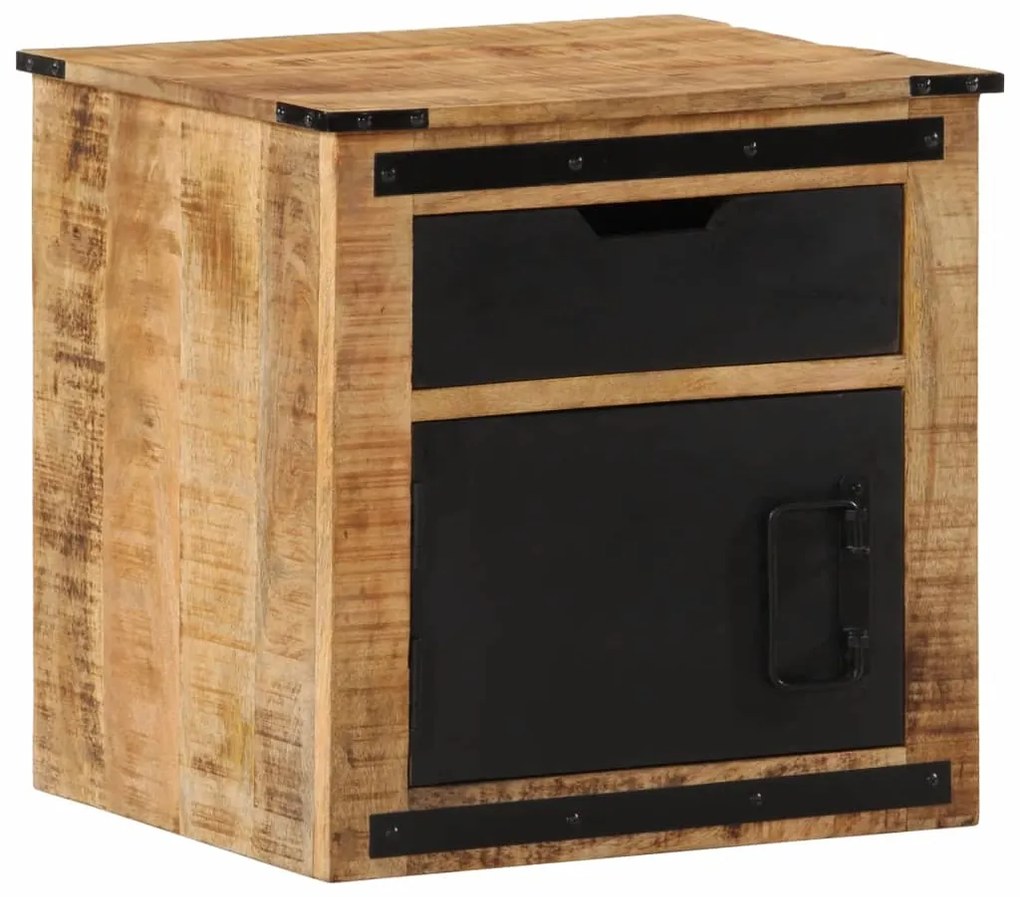Mesa de cabeceira 45x40x45 cm madeira de mangueira maciça