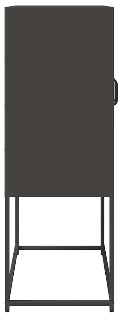 Aparador alto 68x39x107 cm aço preto
