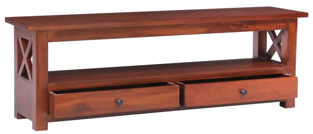 Móvel de TV de 115 cm em Madeira de Mogno - Design Vintage