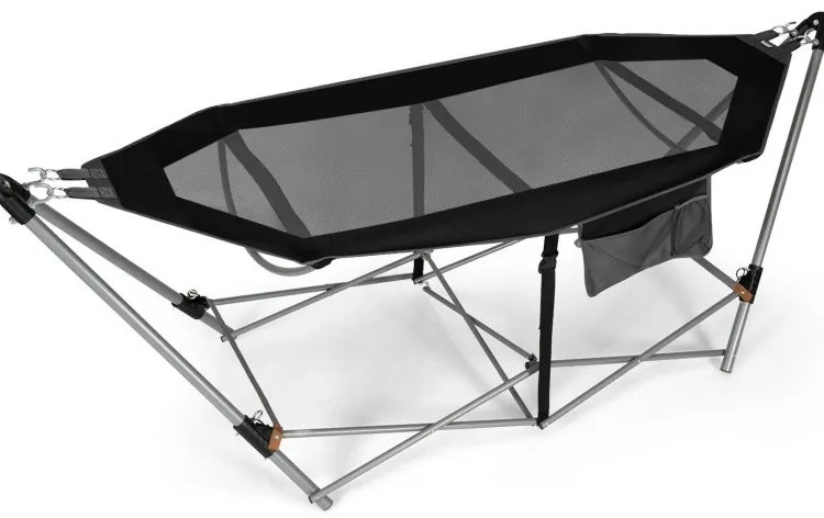 Conjunto de móveis de jardim com sofá acolchoado de 2 lugares e mesa de centro - cinza