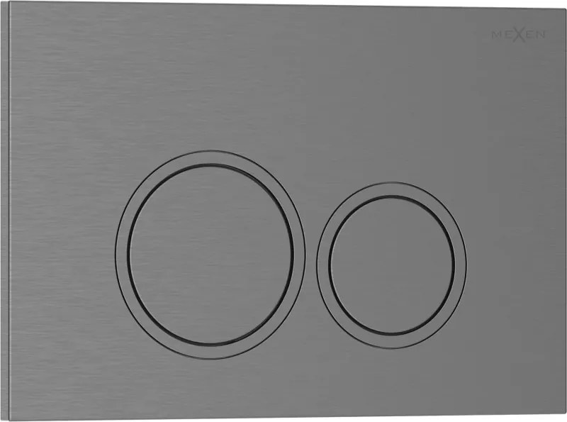 Mexen Tex 01 botão de descarga, cinza metal escovado - 6101-12